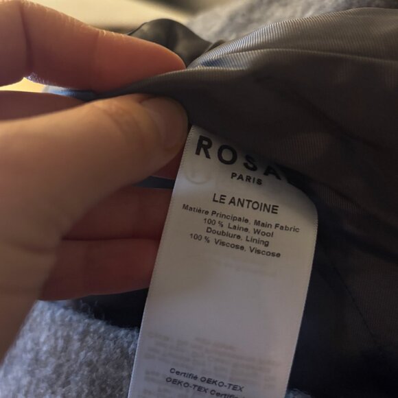 Rosaé Paris Le Antoine Wool Jacket in Mouse Grey Wool - Size 38 Brand New NWT - Picture 6 of 6